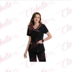 Conjunto de uniforme profesional tipo filipina para dama con blusa de cuello V y pantalon ESPECIFICAR: