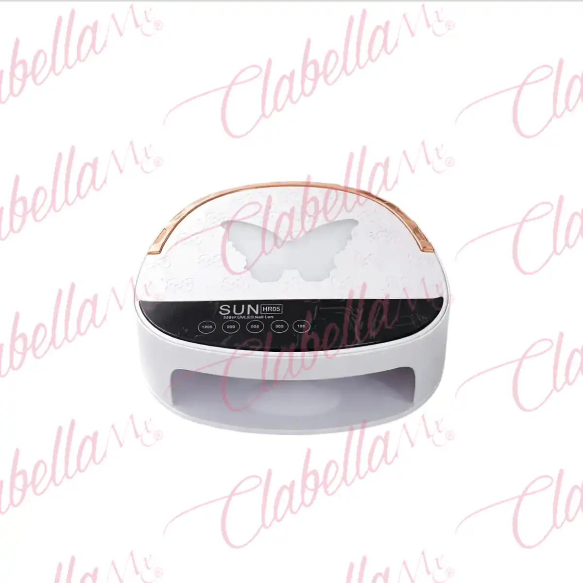 Lámpara SUPER SUN HR05 uv uv/led para secado de gel en uñas 288w con temporizador 10.30.60.99s, sensor y pantalla, aprox de 23x25cm con cable usb recargable por pieza, surtido