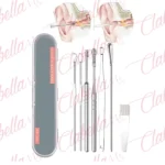 Set limpiador de OIDO de acero inoxidable incluye:1 púa de oreja de resorte, 1 púa de oreja en espiral, 1 cuchara de oreja larga, 1 cepillo de limpieza, 2 ganchos para orejas de mango fino, 1 ganchos para orejas de mango ancho, estuche con 7 piezas