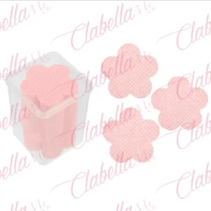 TOALLITAS - toalla - gasa de algodón ROSAS en forma de FLOR multiusos, para limpiar pestañas, cejas, pegamento o residuos en herramientas o uñas, en estuche de 8x5.5cm con 200 piezas aprox de 4.7x4.7cm,