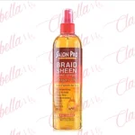 Spray 8 en 1 SALON PRO con formula de aceite de argán, aporta brillo y ayuda aliviar el picazón y calmar el cuero cabelludo seco para cabello natural y sintético aprox 355ml por pieza
