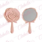 Espejo de mano para confirmaccion en forma de ROSA METALICA, multiusos, aprox 13x24cm, por pieza, surtido ESPECIFICAR