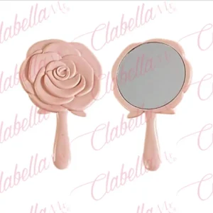 Espejo de mano para confirmaccion en forma de ROSA METALICA, multiusos, aprox 13x24cm, por pieza, surtido ESPECIFICAR