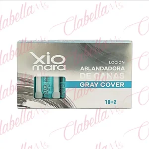 Ampolletas XIOMARA ABLANDADORA DE CANAS mejora la penetración y duración del tinte, facilitando la cobertura de canas rebeldes. Se aplica directamente sobre las canas antes de teñir, dejándolo actuar de 3 a 5 minutos sin enjuagar, estuche con 12 piezas de 10ml