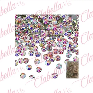Decoración cristal tornasol AB #20 para uñas aprox 1000 piezas por paquete (En bolsa de plástico por numero)