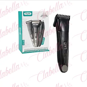 Rasuradora Eléctrica 3 en 1 cortador de cabello, afeitadora y depilador de nariz -perfilador, cabezales intercambiables, cuchillas de acero inoxidable, diseño ergonómico y portátil, Batería recargable (incluye cable USB), por pieza