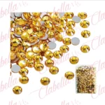 Decoración cristal DORADO #20 para uñas aprox 1000 piezas por paquete (En bolsa de plástico por numero)