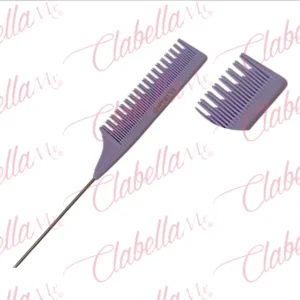 Peine de cola metálica - aguja, TIPO 4 para hacer divisiones precisas, particiones y peinados detallados en el cabello, aprox 15.5cm, por pieza, surtido WO027