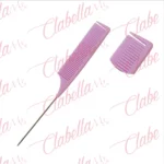 Peine de cola metálica - aguja, TIPO 3 para hacer divisiones precisas, particiones y peinados detallados en el cabello, aprox 15.5cm, surtido WO028