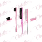 Set de cepillos y peines para el cabello, ideal para peinado, pulido y definición contiene: 1 cepillo de cola metalica - aguja, 1 cepillo pulidor, 1 cepillo pulidor doble, Set con 3 piezas, surtido