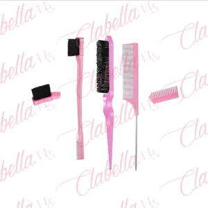 Set de cepillos y peines para el cabello, ideal para peinado, pulido y definición contiene: 1 cepillo de cola metalica - aguja, 1 cepillo pulidor, 1 cepillo pulidor doble, Set con 3 piezas, surtido